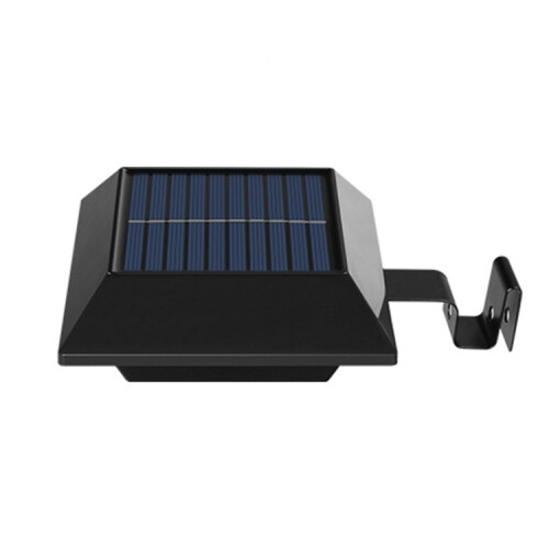 12 LED Solar Outdoor Railing Stair Square Wall Light(Black Shell-Warm Light) 1
