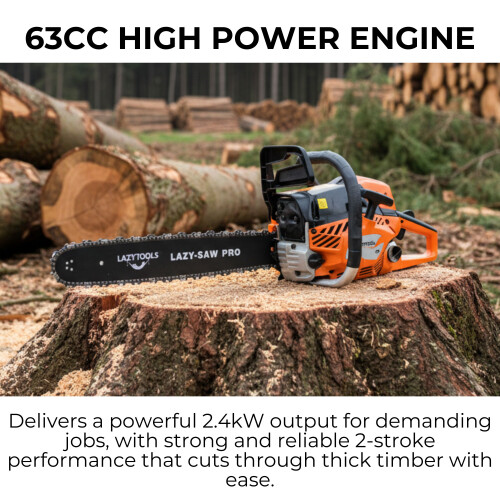 63cc Petrol Chainsaw 20 Inch - Heavy Duty Chainsaw 2