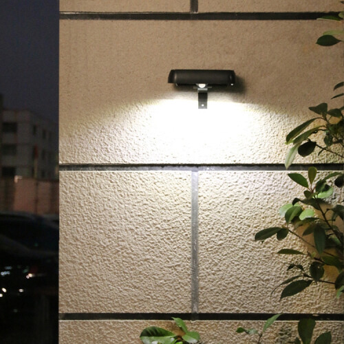 12 LED Solar Outdoor Waterproof Body Sensor Wall Light(Black Shell-White Light) 1