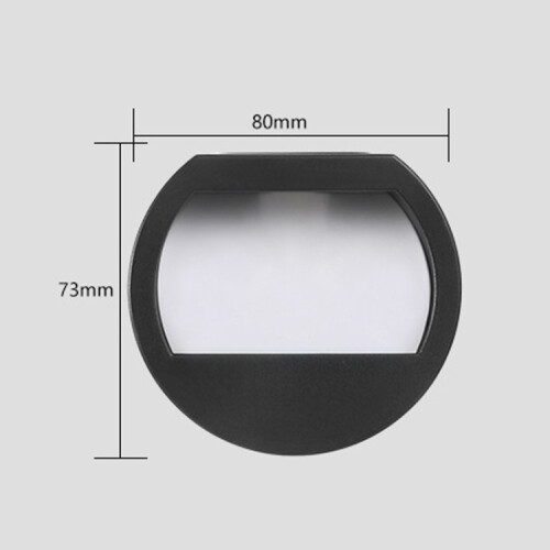 Solar-powered outdoor waterproof round staircase wall light (warm light) 2