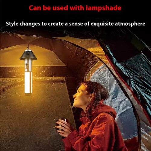 Retractable Camping Lantern Rechargeable Flashlight 25.2-51.8cm Adjustable Height 2