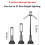 Retractable Camping Lantern Rechargeable Flashlight 25.2-51.8cm Adjustable Height 5
