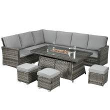 All-season patio furniture set: Rattan sofa set