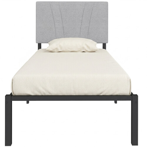 Homcom HOMCOM 3FT Single Bed Frame with Upholstered Headboard and Underbed Storage 1