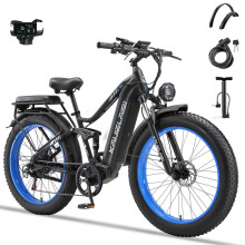 K801 E-Bike Full suspension 2000W 32AH 33MPH Black