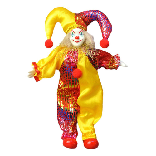 Handcrafts Poseable Western Clown Doll with Adjustable Limb and