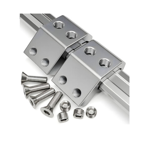 Heavy Duty Rail Brackets Holders Support Clamps with 8mm-Silver