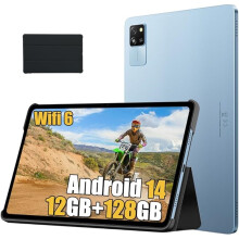 (Blue) Blackview Tab 60 Wifi Tablet Android 15, 12GB 128GB 1TB TF Tablet 10.1 Inch, 5100mAh,Black/Grey