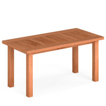 Rechteckiger Couchtisch aus Holz mit Lattenrost, 90 x 45 x 43,5 cm