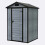 Birchtree BIRCHTREE Plastic Garden Shed Apex 4X4FT Grey 2