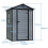 Birchtree BIRCHTREE Plastic Garden Shed Apex 4X4FT Grey 9