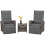 2 Seater Patio Rattan Chaise Lounge Sofa Set 1