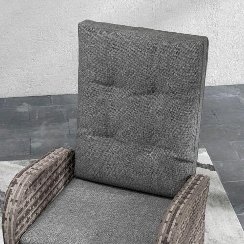 2 Seater Patio Rattan Chaise Lounge Sofa Set 2