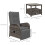 2 Seater Patio Rattan Chaise Lounge Sofa Set 2