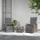 2 Seater Patio Rattan Chaise Lounge Sofa Set 4