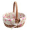 (White) Double Steamed Oval Wicker Shopping Basket 1