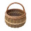 Round Shallow Wicker Shopping Basket 1