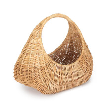 Buff Willow Gondola Wicker Shopping Basket