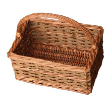 Small Rustic Rectangular Wicker Shopping Basket
