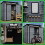 Birchtree BIRCHTREE Plastic Garden Shed Pent 6X4FT Grey 2