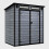 Birchtree BIRCHTREE Plastic Garden Shed Pent 6X4FT Grey 6