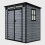 Birchtree BIRCHTREE Plastic Garden Shed Pent 6X4FT Grey 7