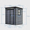 Birchtree BIRCHTREE Plastic Garden Shed Pent 6X4FT Grey 10