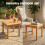 Outsunny Outsunny Coffee Table Fully Assembled Square Natural Wood 6
