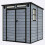 Birchtree BIRCHTREE Plastic Garden Shed Pent 6X6FT Grey 6