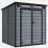 Birchtree BIRCHTREE Plastic Garden Shed Pent 6X6FT Grey 9