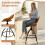 Drehbare Barhocker, 2er-Set, gepolstertes Kunstleder, 360-Drehung 4