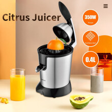 (Black, European Standard) Household EU Standard Portable Stainless Steel Juicer – Electric Orange & Lemon Fresh Juice Machine
