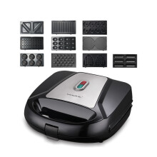 (Ten-in-one, European Standard) European Standard Sandwich Maker: Double-Sided Heating Breakfast Machine, Electric Pancake & Toast Baker