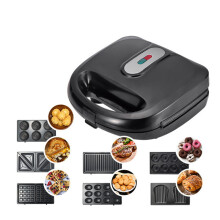 (Seven-in-one, US Standard) US Standard 10-in-1 Sandwich Maker, Interchangeable Waffle, Donut, Cake, Breakfast & Cookie Machine