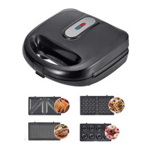 (Four-in-One, US Standard) 10-in-1 US-Standard-Sandwichmaker mit austauschbaren Funktionen für Waffeln, Donuts, Kuchen, Frühstück und Kekse.