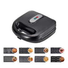 (Eight-in-one, European Standard) US Standard 10-in-1 Sandwich Maker, Interchangeable Waffle, Donut, Cake, Breakfast & Cookie Machine