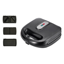 (Three-in-one, European Standard) 10-in-1 US-Standard-Sandwichmaker mit austauschbaren Funktionen für Waffeln, Donuts, Kuchen, Frühstück und Kekse.