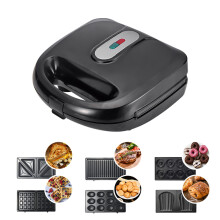 (Six-in-one, European Standard) 10-in-1 US-Standard-Sandwichmaker mit austauschbaren Funktionen für Waffeln, Donuts, Kuchen, Frühstück und Kekse.