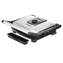 (Black, Australian Standard) Home Steak Grill Double-Sided Heating Panini Breakfast Machine Toast Hamburger Smokeless Meat Barbecue