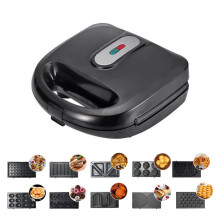 (Ten-in-one, US Standard) 10-in-1 US-Standard-Sandwichmaker mit austauschbaren Funktionen für Waffeln, Donuts, Kuchen, Frühstück und Kekse.