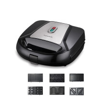 (Six-in-one, European Standard) European Standard Sandwich Maker: Double-Sided Heating Breakfast Machine, Electric Pancake & Toast Baker