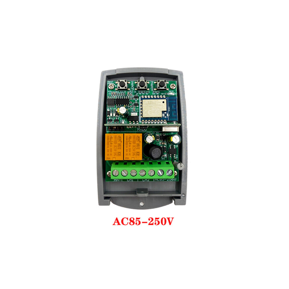 (Ac85-250V) For Tuya Wifi Zigbee Wide Voltage Rolling Code 2Ch Garage Door Receiver 433.92Mhz 3592637367214