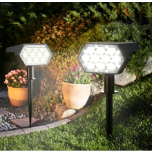 2PCS Solar Spot Lights 92 LED Outdoor Garden Landscape Pathway Wall Lights Waterproof