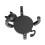 (Black) 3D Printed Turtle Coasters, Creative Quirky Toys, Trendy Turtle Base Decor 1