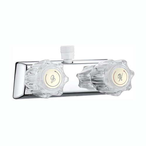 (A) Rubinetto per doccia da camper da 10 cm (4 pollici) con interruttore per acqua calda e fredda.