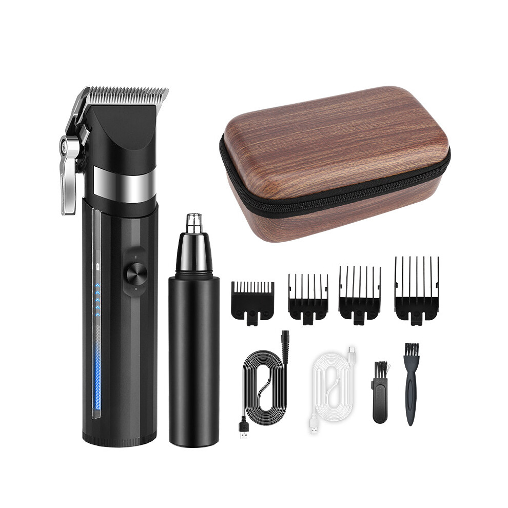 (LM-2030) Mother Son Hair Clipper Set, LCD Digital Display, Men's Oil Head Carving Clipper & Shaver
