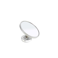 (Silver) Observasjonsspeil for ekstraksjon, italiensk kaffemaskin, uten bunnhåndtak, refleksjon av konsentrert olje, lite justerbart magnetisk speil