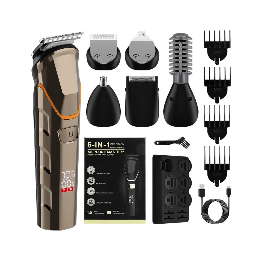 (T333) Waterproof Electric Shaver Men's Hair Clipper Multifunctional Trimmer Set