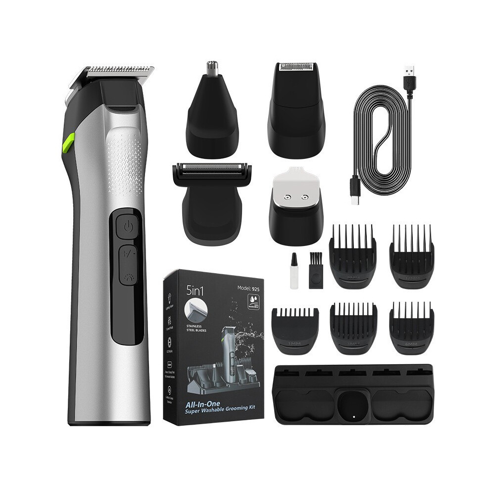 (T925) Waterproof Electric Shaver Men's Hair Clipper Multifunctional Trimmer Set
