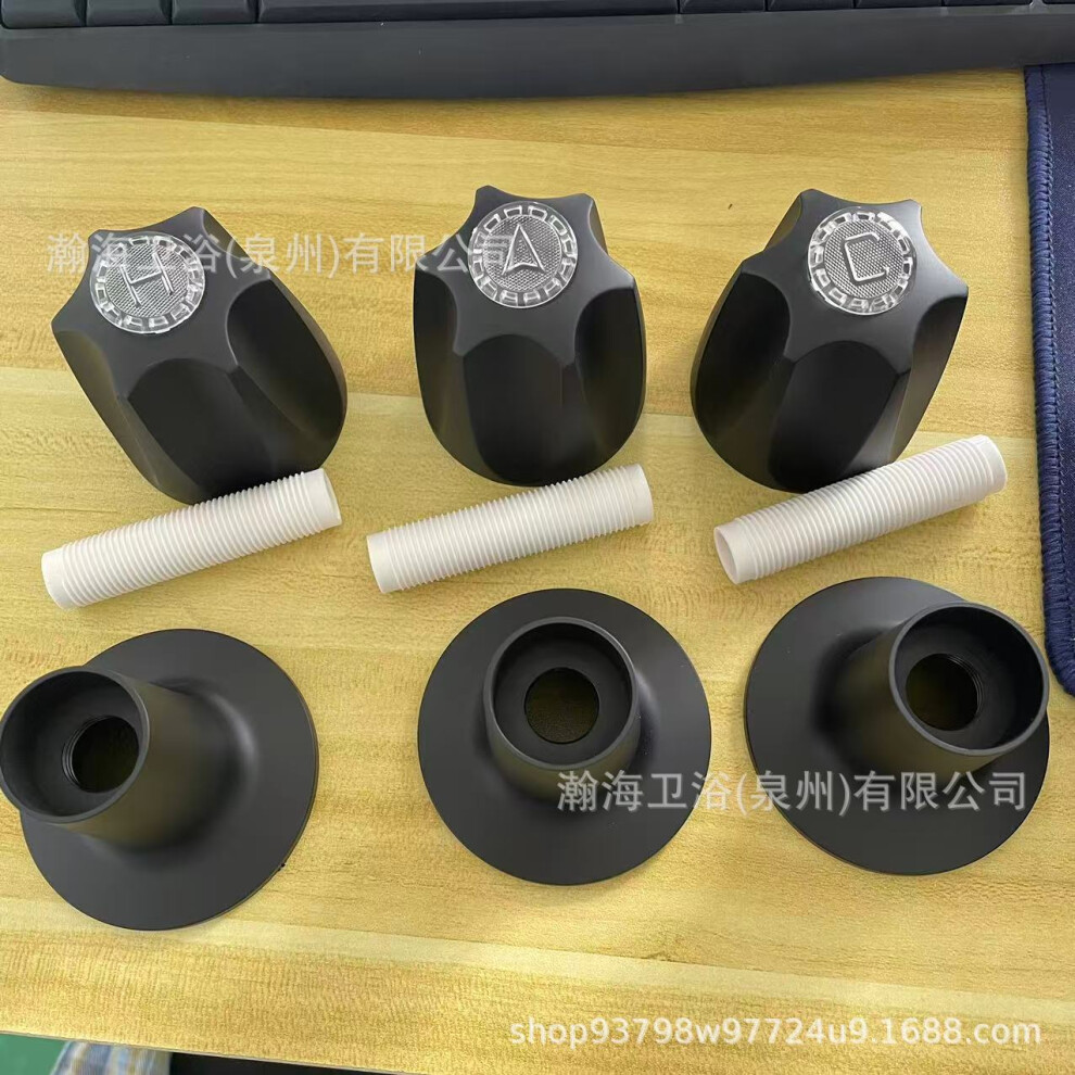 (Black Three-Pack With Base) Price Pfister Verve Tub Shower Faucet Handle Valve Core 6421300245009